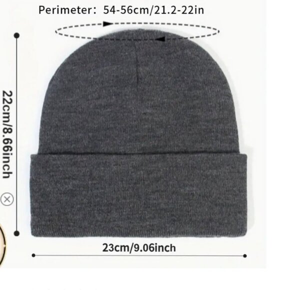 Off White Knit lined Beanie Hat nwot - Picture 5 of 5